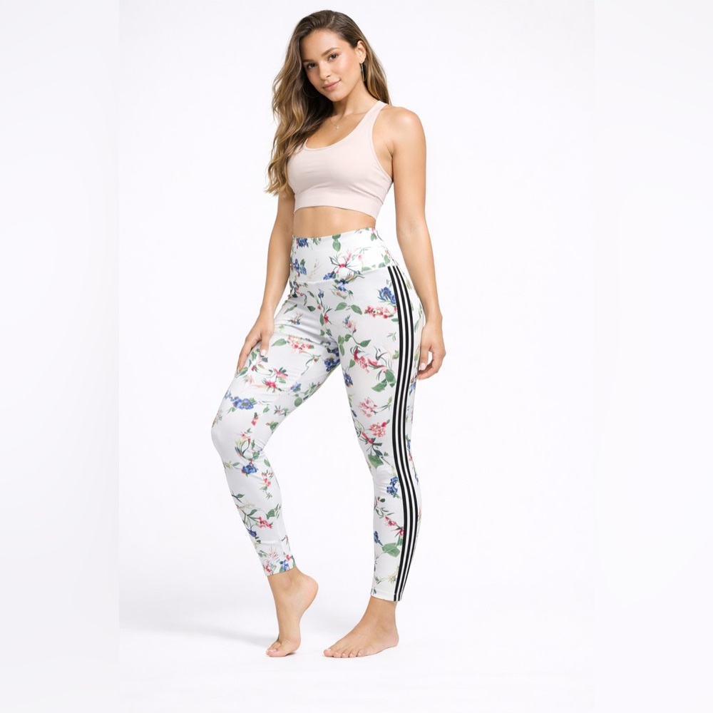 Athleta White Floral Women's Leggings